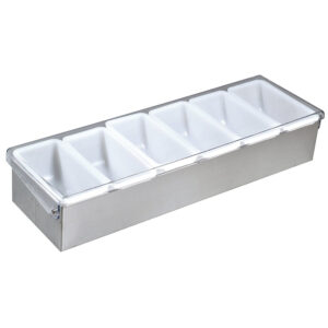 Six Compartment Condiment Tray with Shared Lid - Image 1